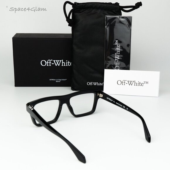 Off-White Women Eyeglasses Black Square OERJ07H STYLE 7H 1000 NEW AUTHENTIC